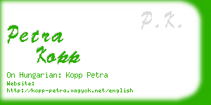 petra kopp business card